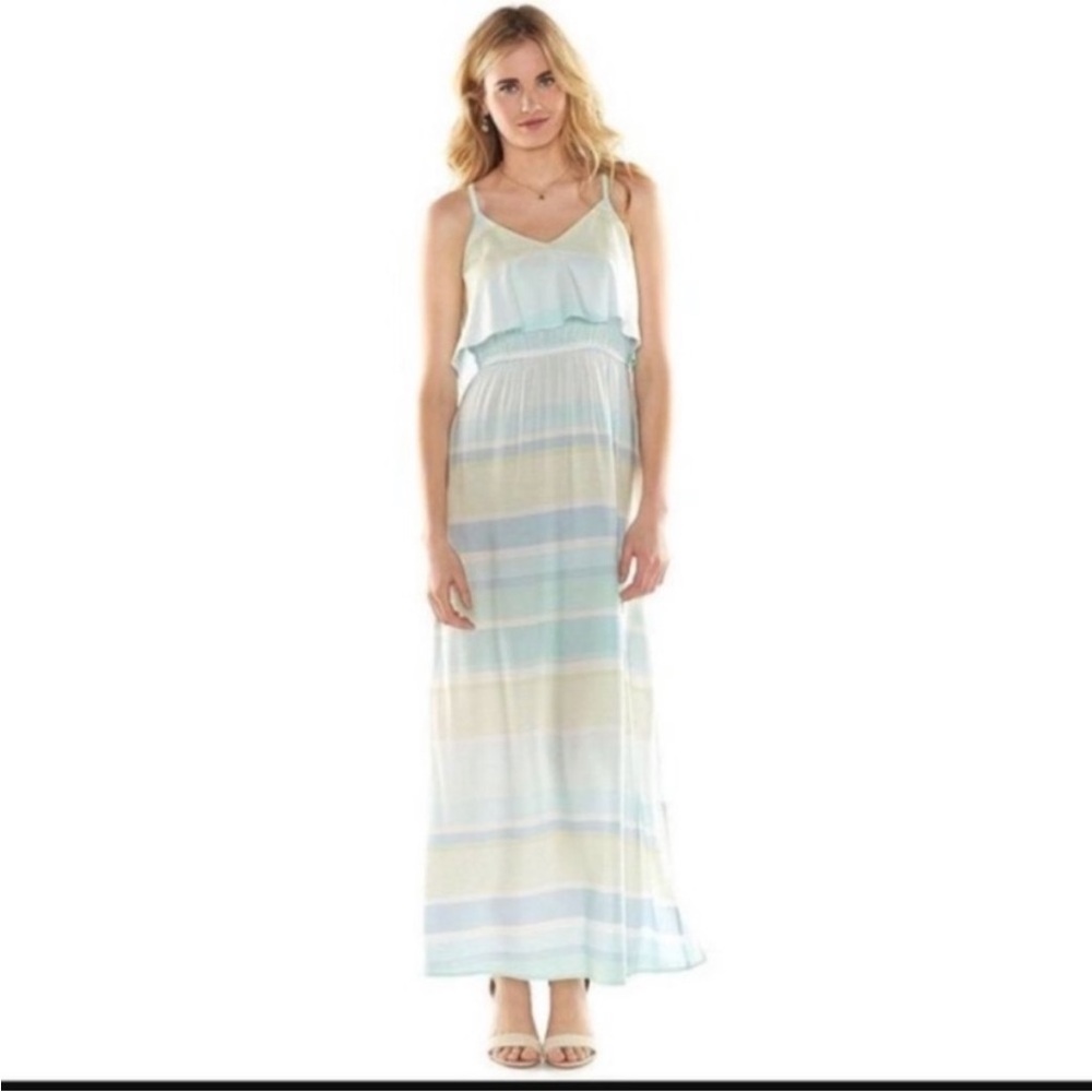 LC Lauren Conrad Striped Maxi Dress Size Medium